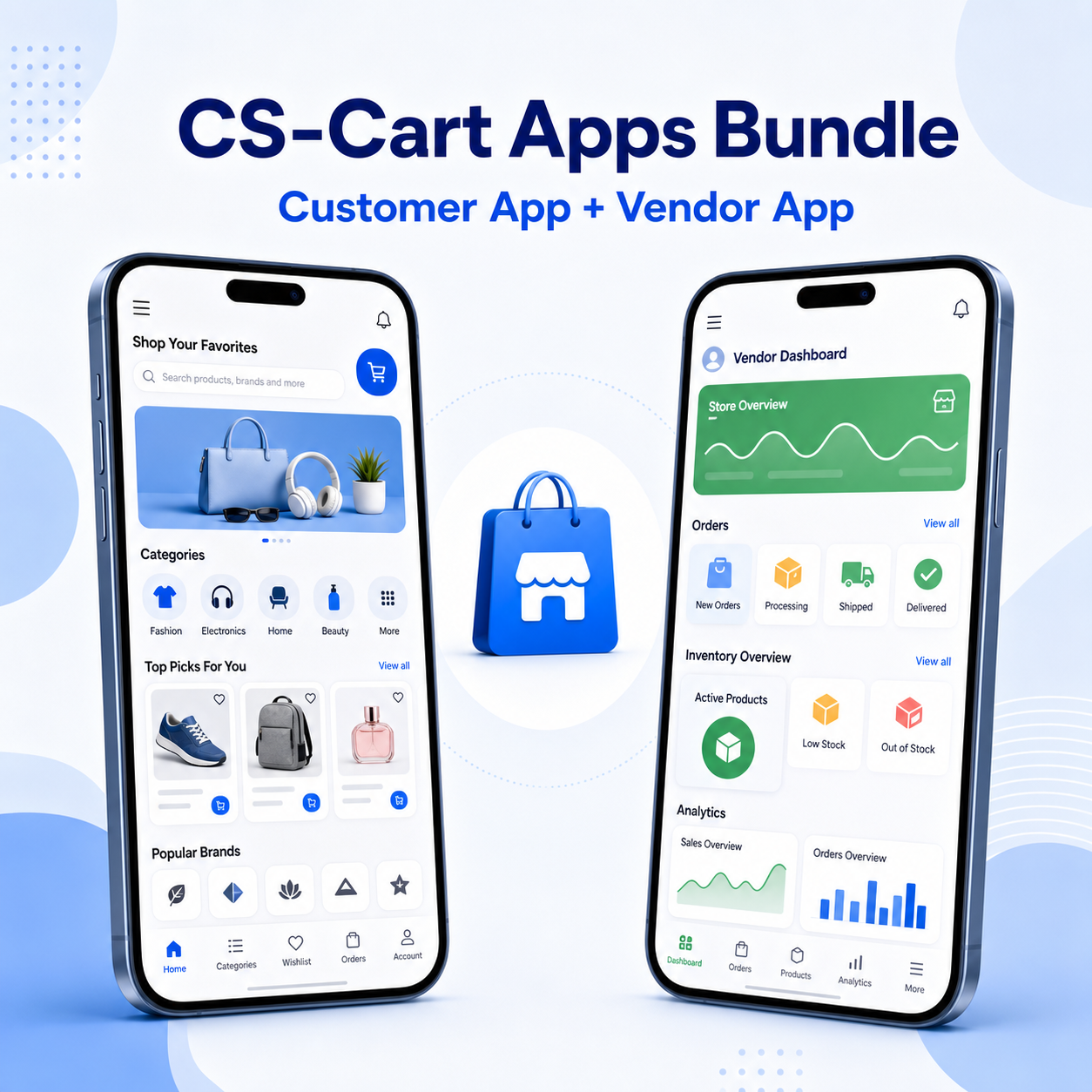 CS-Cart Customer App + Vendor App