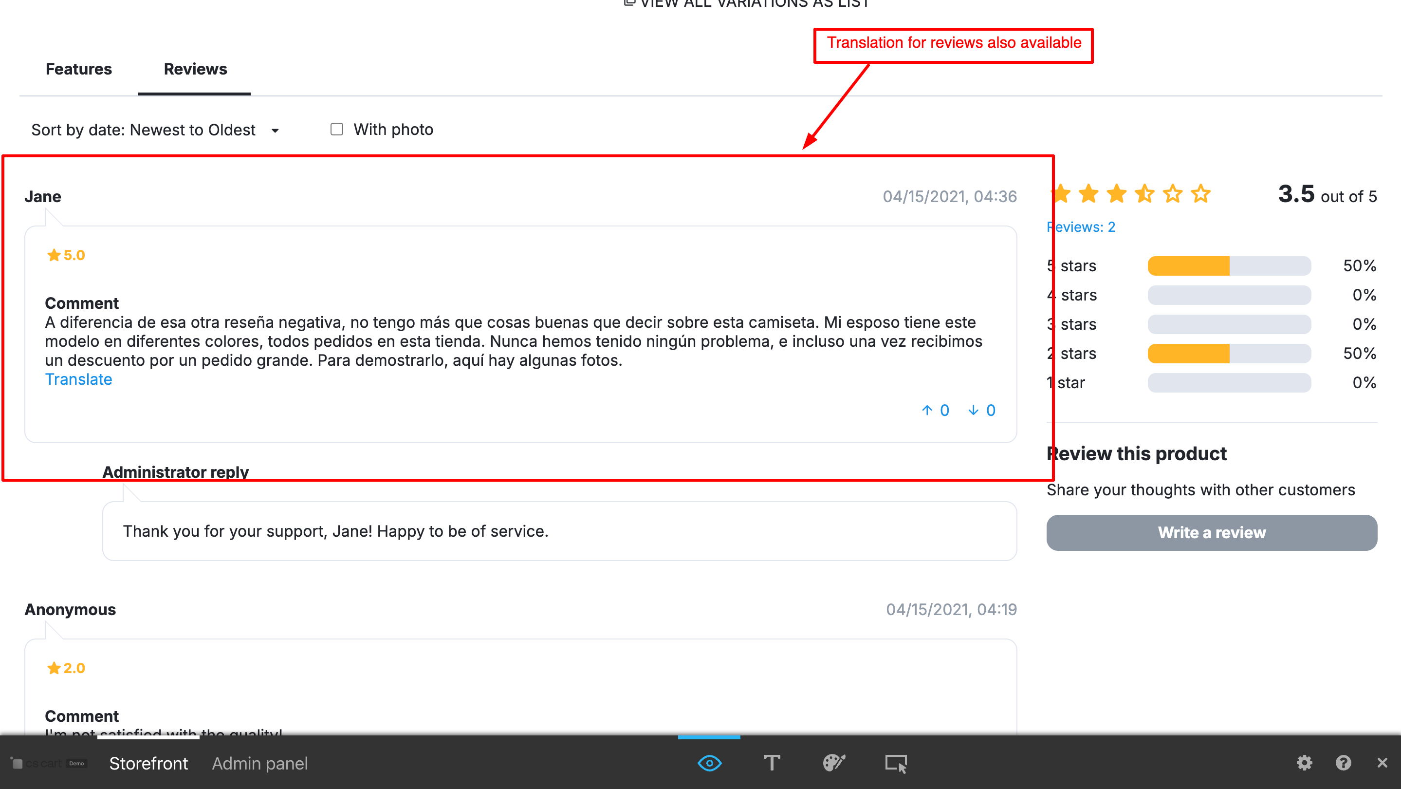 Messages & Reviews Translator image 5