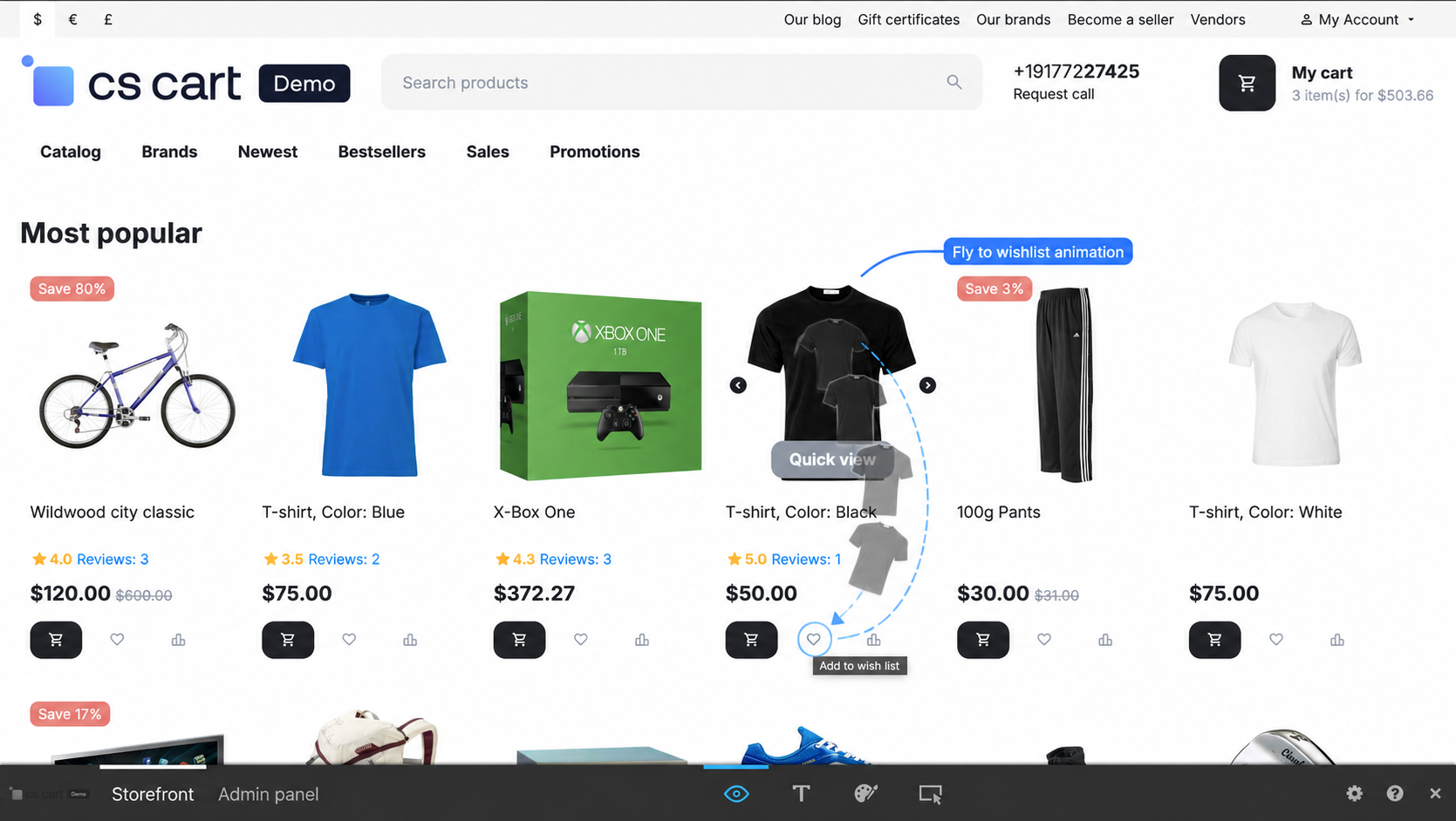 Add to Cart Visual Effects for CS-Cart image 4